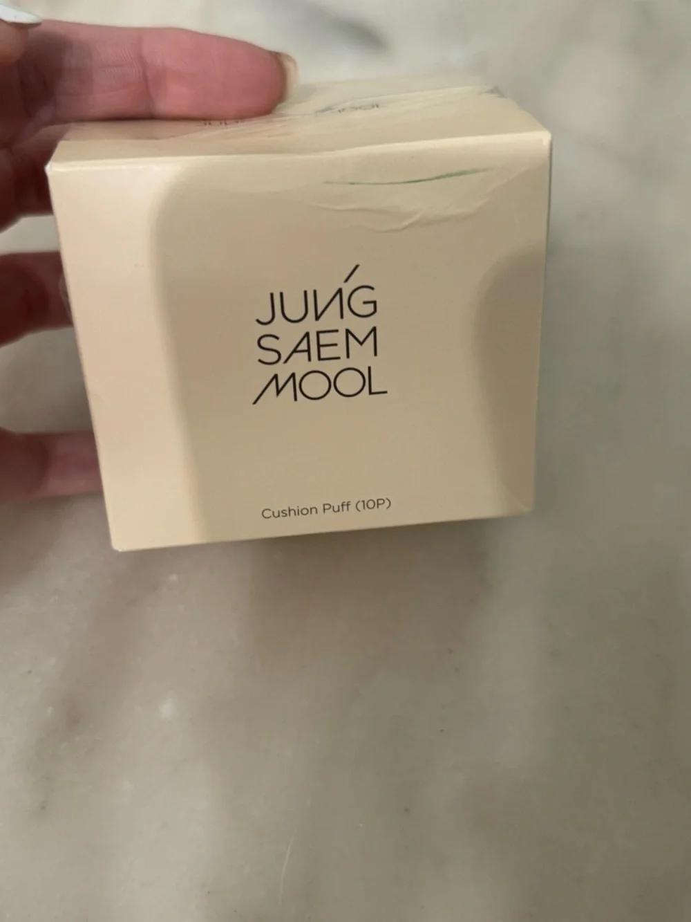 Jung Saem Mool Cushion Puffs - Beige Packaging